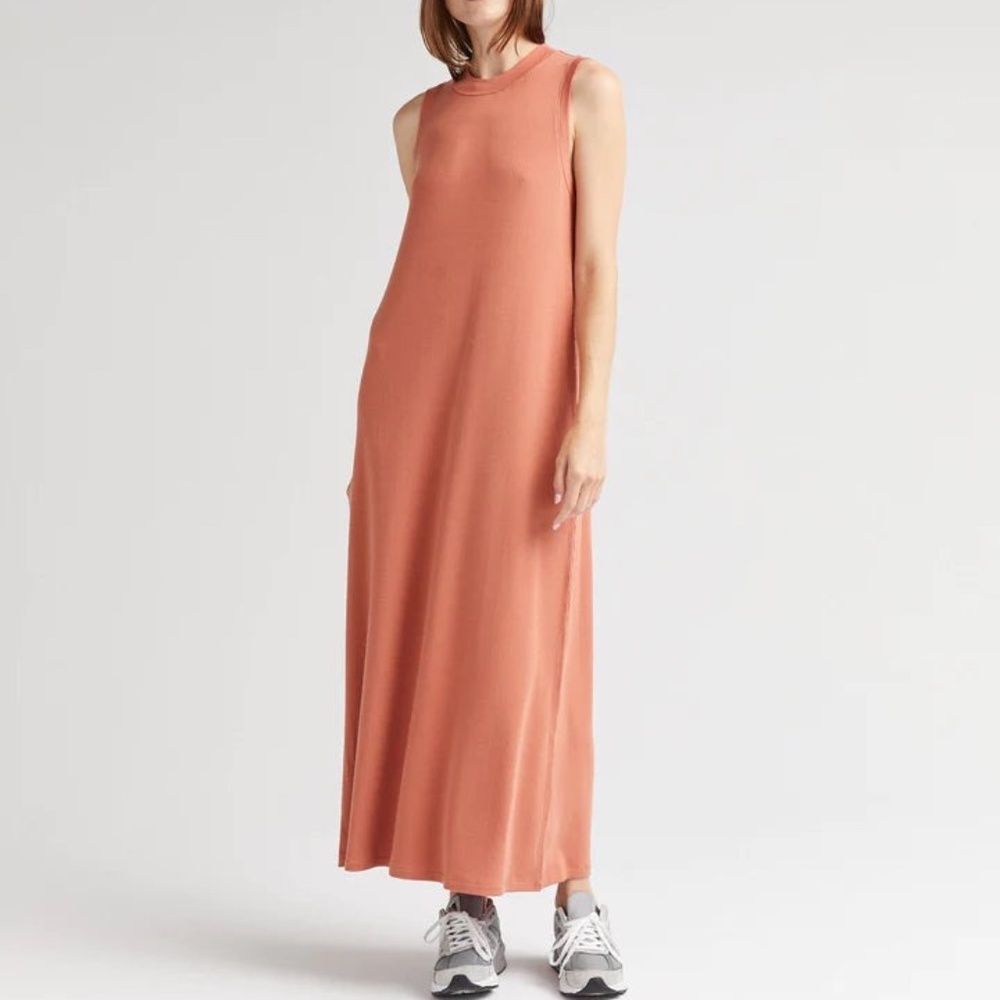 NWT Richer Poorer Vintage Rib Column Dress in Copper Coin size M
